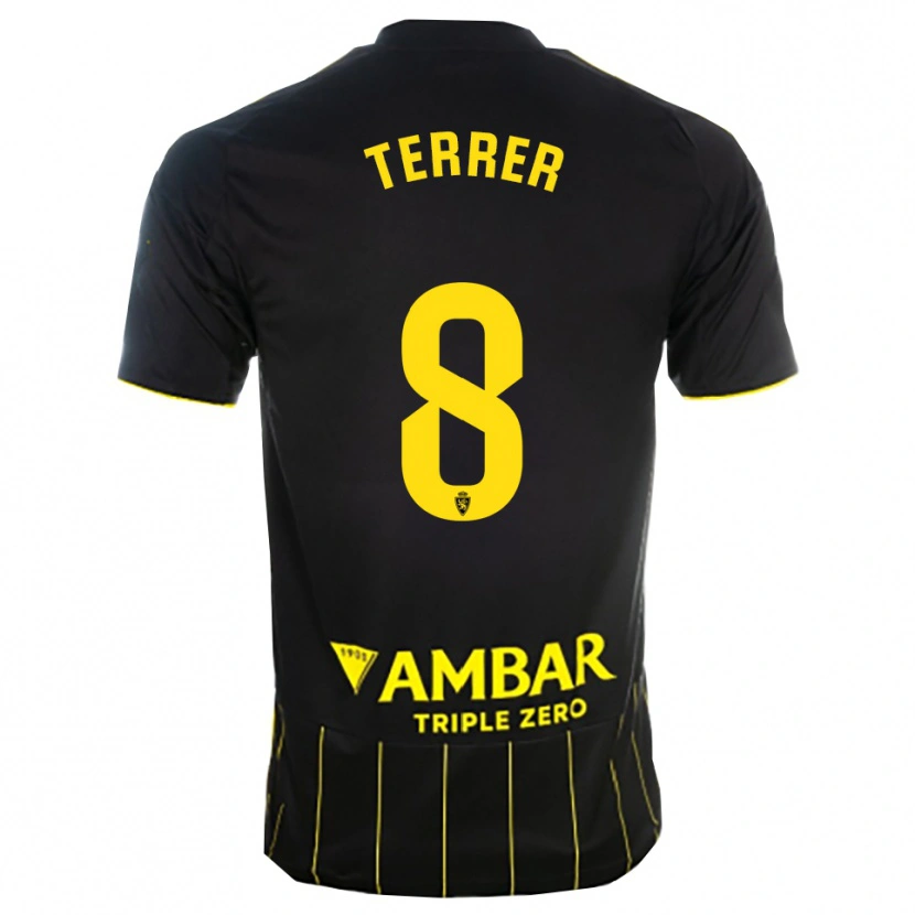 Danxen Men Lucas Terrer #8 Black Yellwo Away Jersey 2025/26 T-Shirt