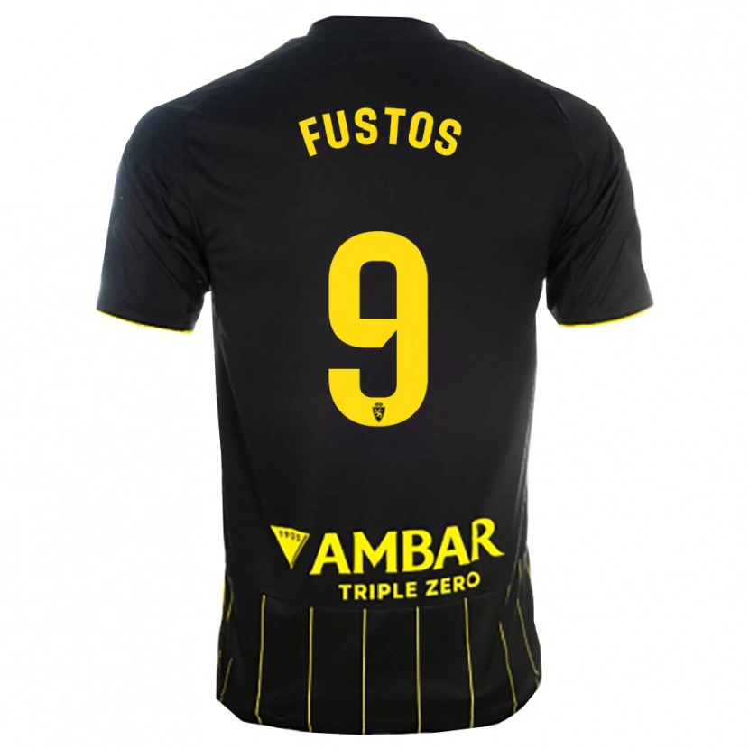 Danxen Men Darius Fustos #9 Black Yellwo Away Jersey 2025/26 T-Shirt