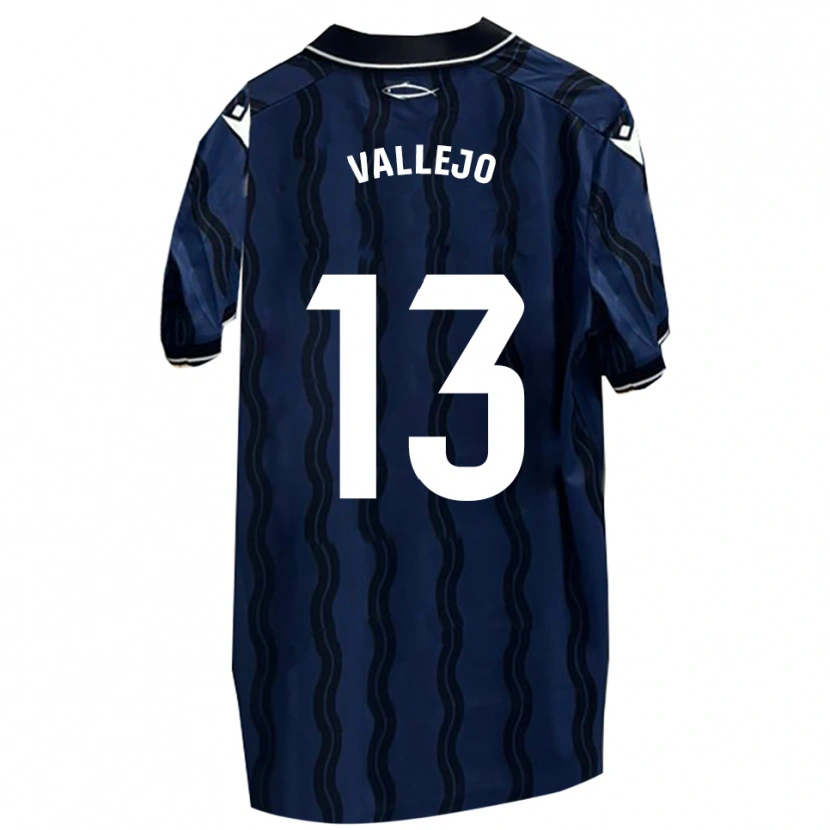 Danxen Men Guillermo Vallejo #13 Dark Blue Black Away Jersey 2025/26 T-Shirt
