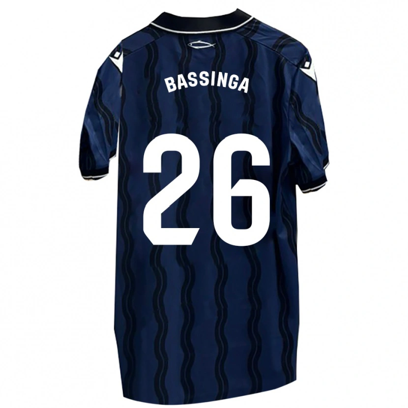 Danxen Men Aboubacar Bassinga #26 Dark Blue Black Away Jersey 2025/26 T-Shirt