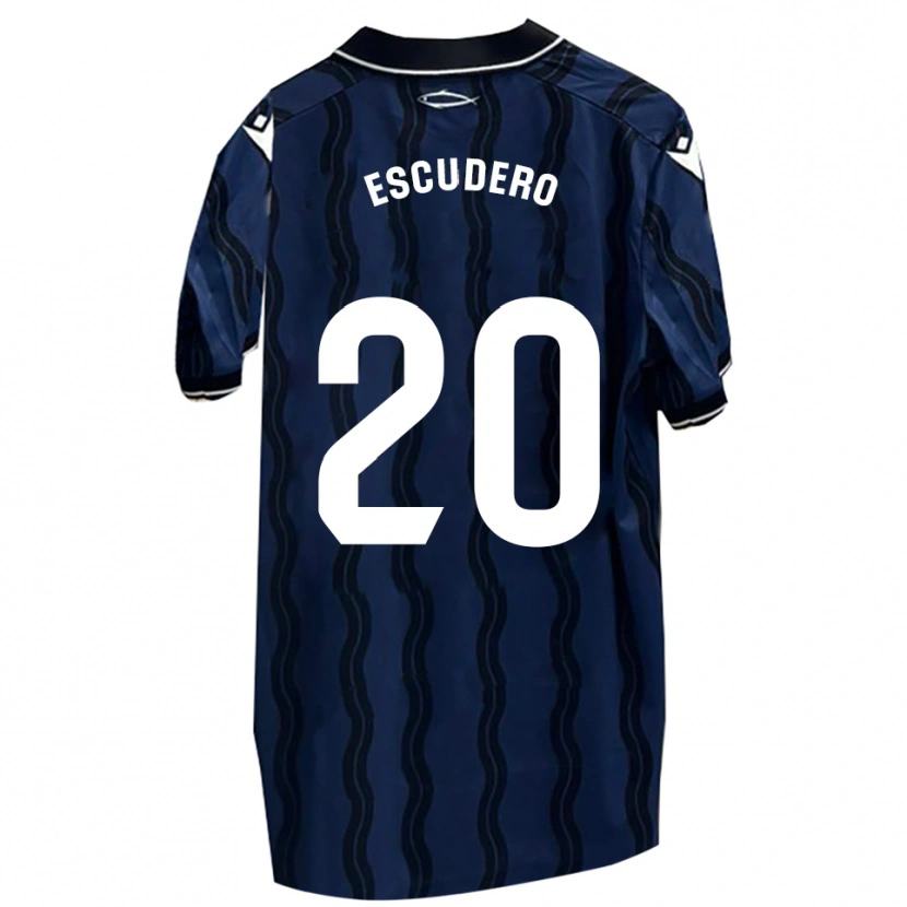Danxen Men Andy Escudero #20 Dark Blue Black Away Jersey 2025/26 T-Shirt