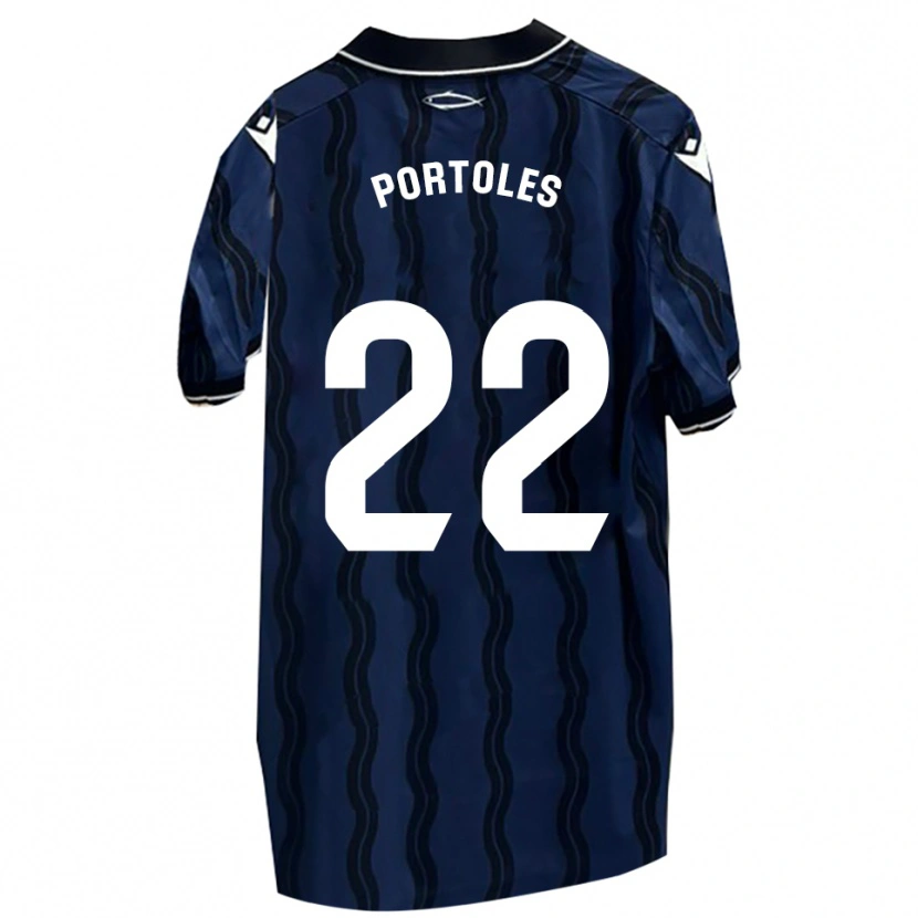 Danxen Men Armengol Portoles #22 Dark Blue Black Away Jersey 2025/26 T-Shirt