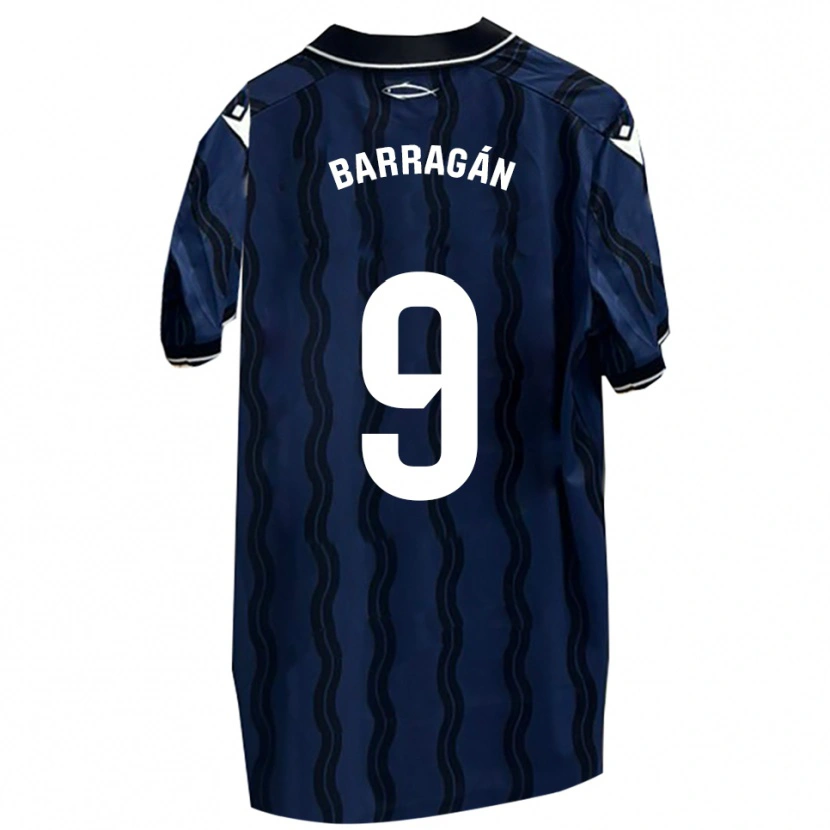 Danxen Men Juan Barragán #9 Dark Blue Black Away Jersey 2025/26 T-Shirt