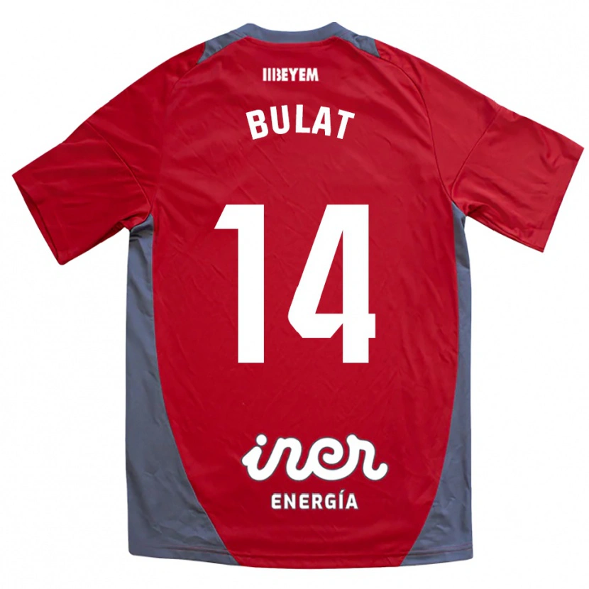 Danxen Men Artiom Bulat #14 Red Gray Away Jersey 2025/26 T-Shirt