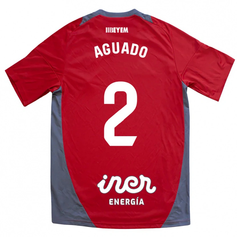 Danxen Men Lorenzo Aguado #2 Red Gray Away Jersey 2025/26 T-Shirt