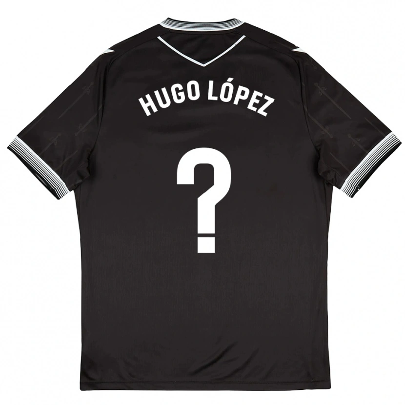 Danxen Men Hugo López #0 Black White Away Jersey 2025/26 T-Shirt