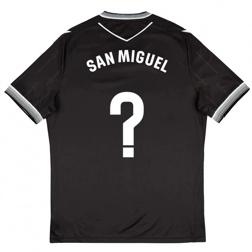 Danxen Men Darío San Miguel #0 Black White Away Jersey 2025/26 T-Shirt