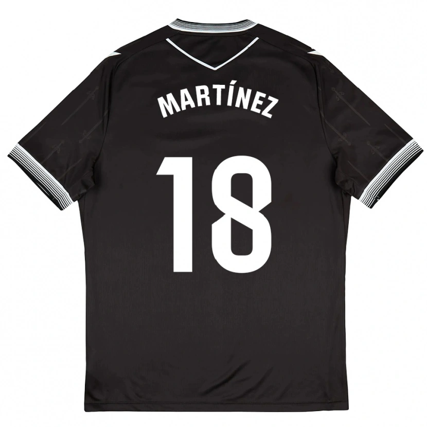 Danxen Men Brais Martínez #18 Black White Away Jersey 2025/26 T-Shirt