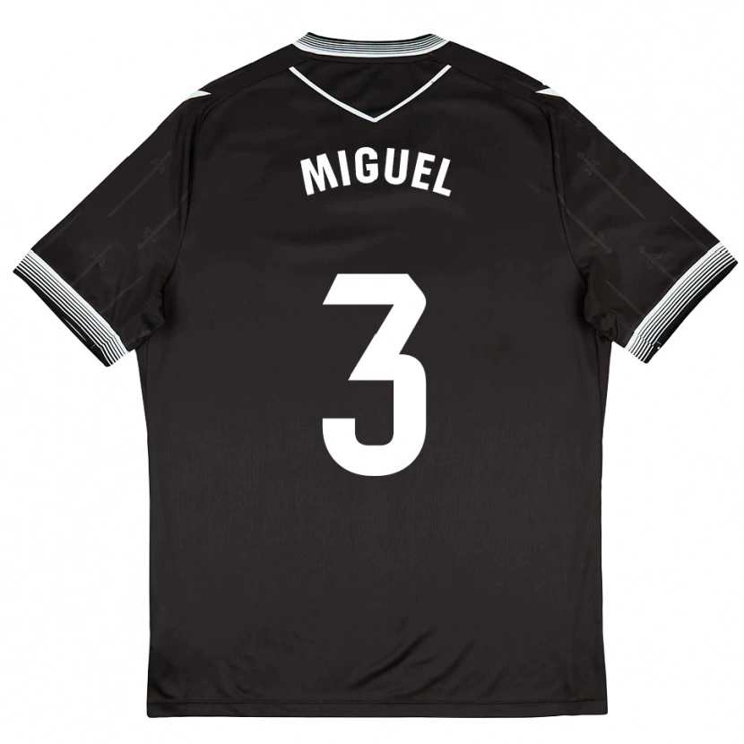 Danxen Men Florian Miguel #3 Black White Away Jersey 2025/26 T-Shirt