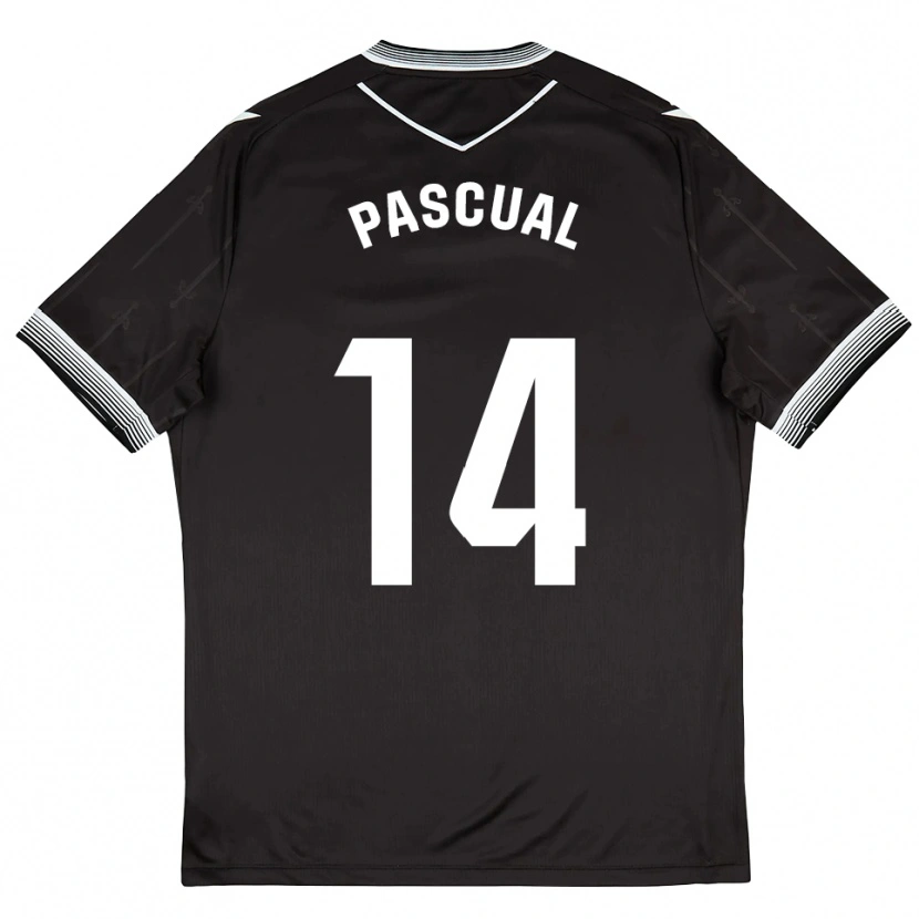 Danxen Men Hugo Pascual #14 Black White Away Jersey 2025/26 T-Shirt