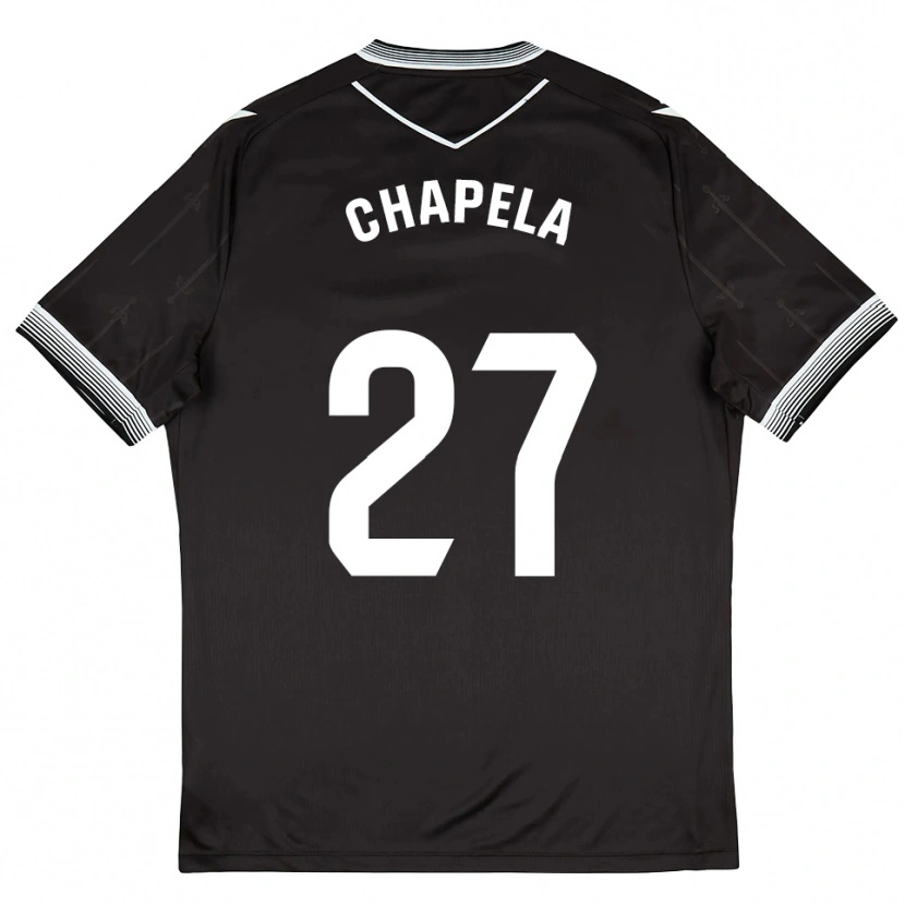 Danxen Men Iván Chapela #27 Black White Away Jersey 2025/26 T-Shirt