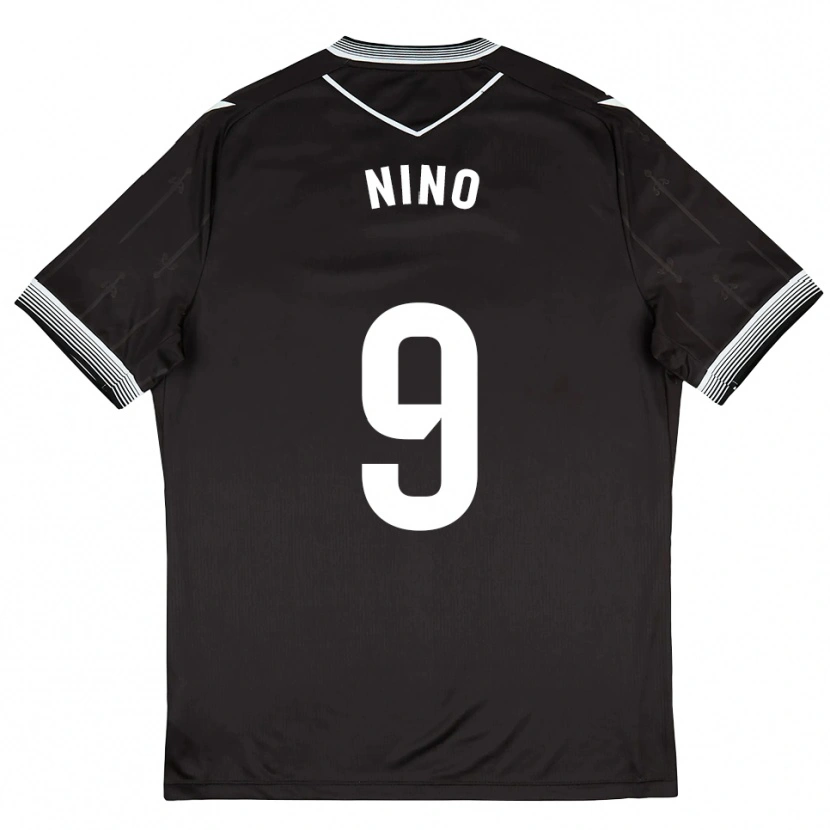 Danxen Men Fer Niño #9 Black White Away Jersey 2025/26 T-Shirt