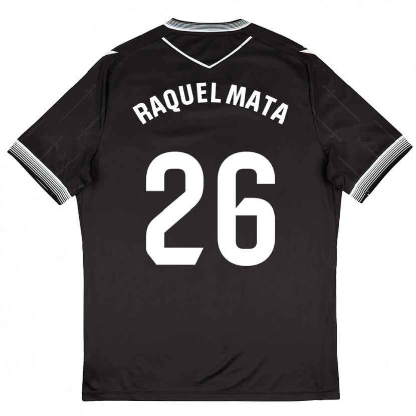 Danxen Men Raquel Mata #26 Black White Away Jersey 2025/26 T-Shirt