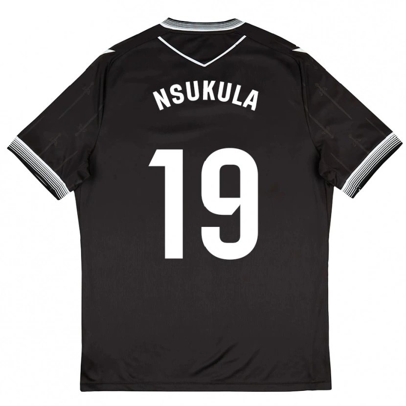Danxen Men Georges Nsukula #19 Black White Away Jersey 2025/26 T-Shirt