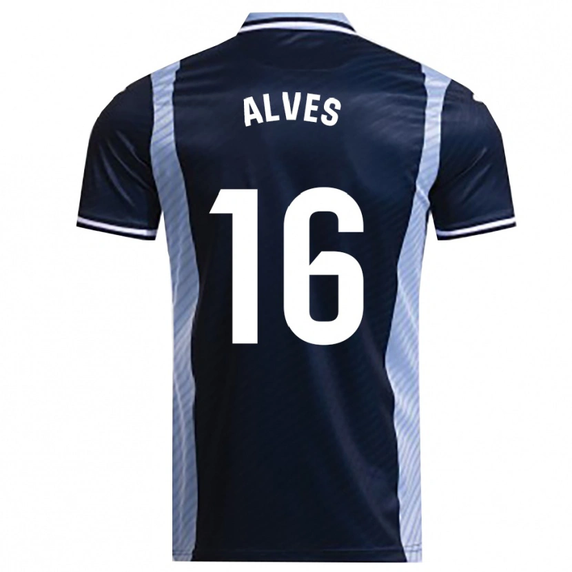 Danxen Men Rubén Alves #16 Navy Sky Blue Away Jersey 2025/26 T-Shirt