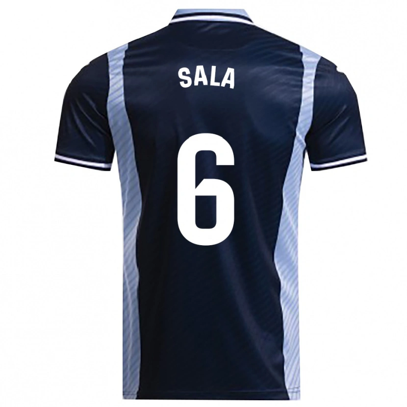 Danxen Men Álex Sala #6 Navy Sky Blue Away Jersey 2025/26 T-Shirt