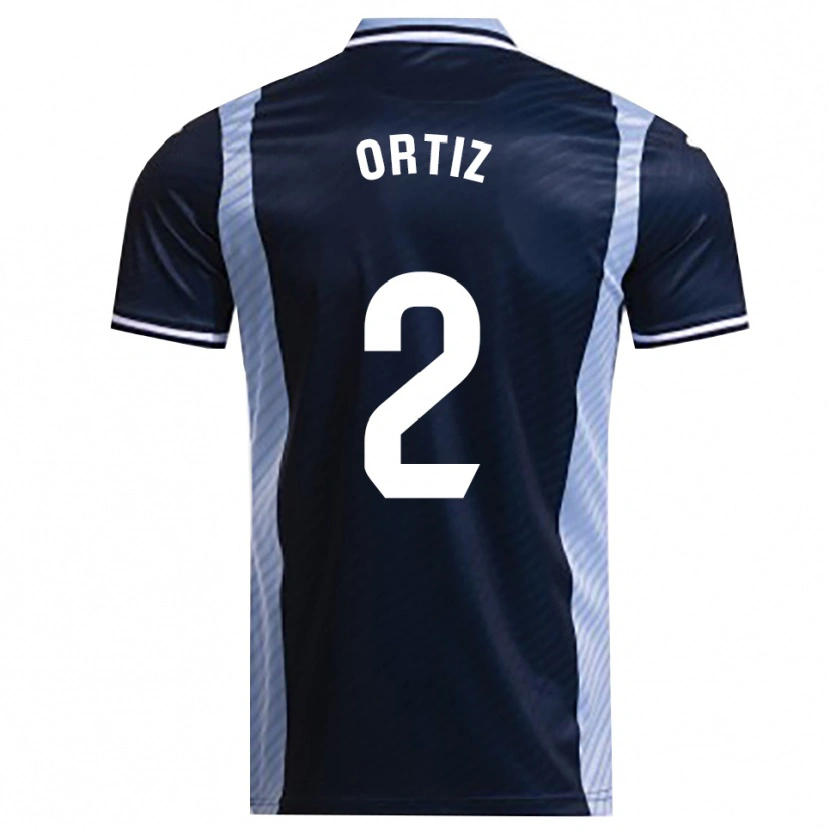 Danxen Men Pedro Ortiz #2 Navy Sky Blue Away Jersey 2025/26 T-Shirt