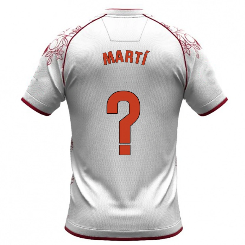 Danxen Men Álvaro Martí #0 White Burgundy Away Jersey 2025/26 T-Shirt