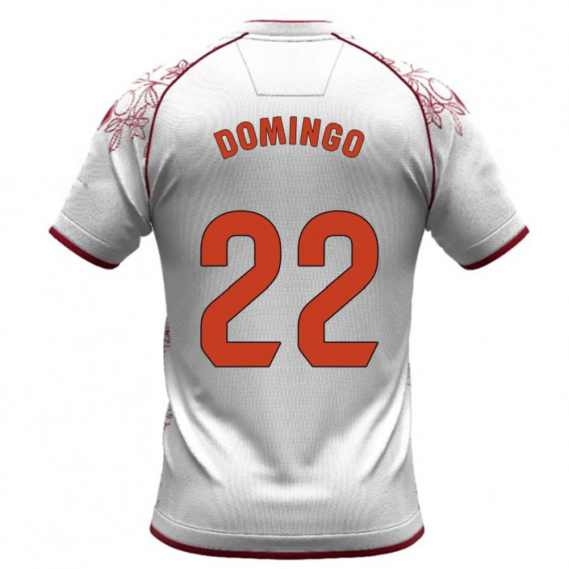 Danxen Men Jorge Domingo #22 White Burgundy Away Jersey 2025/26 T-Shirt