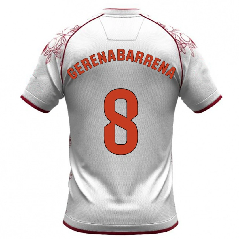 Danxen Men Beñat Gerenabarrena #8 White Burgundy Away Jersey 2025/26 T-Shirt