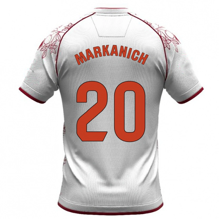 Danxen Men Nick Markanich #20 White Burgundy Away Jersey 2025/26 T-Shirt
