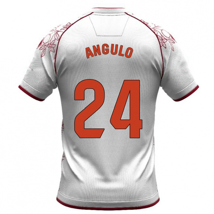 Danxen Men Isi Angulo #24 White Burgundy Away Jersey 2025/26 T-Shirt