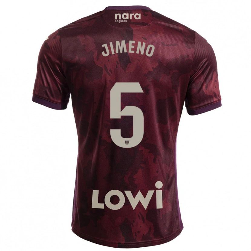 Danxen Men Luis Jimeno #5 Burgundy White Away Jersey 2025/26 T-Shirt