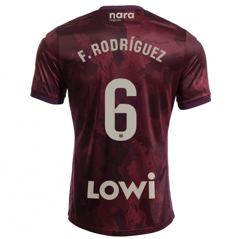 Danxen Men Fer Rodríguez #6 Burgundy White Away Jersey 2025/26 T-Shirt