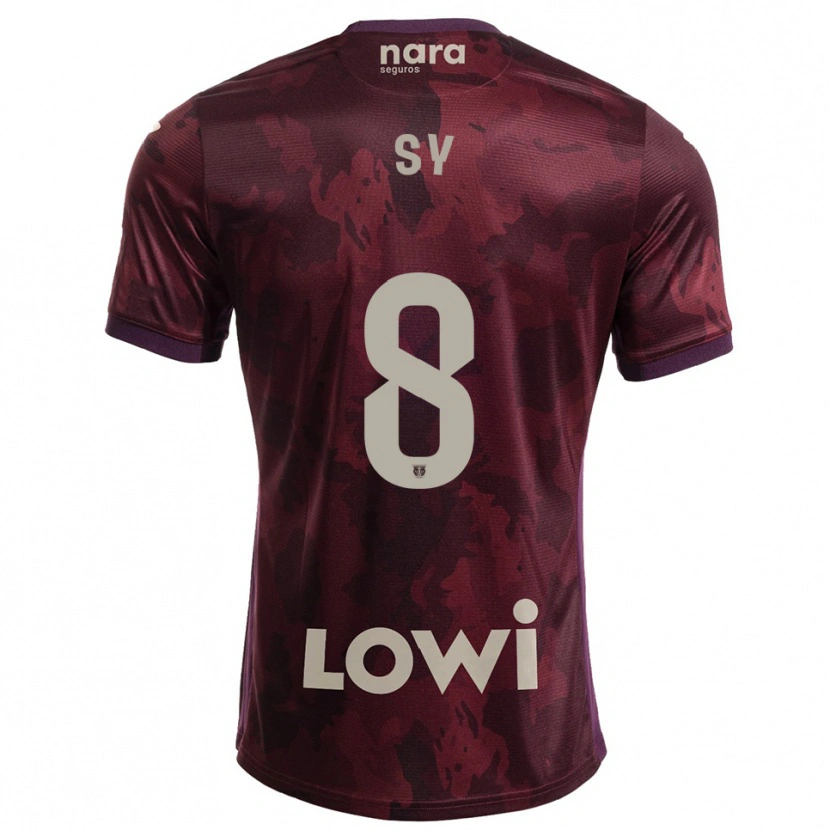 Danxen Men Ablaye Sy #8 Burgundy White Away Jersey 2025/26 T-Shirt