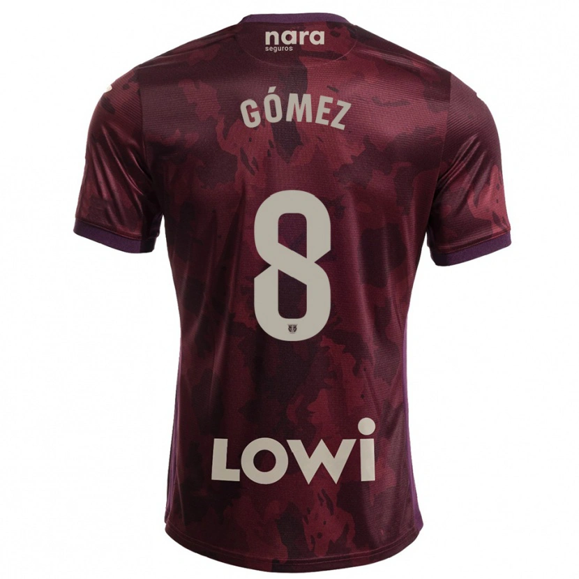 Danxen Men Rodri Gómez #8 Burgundy White Away Jersey 2025/26 T-Shirt