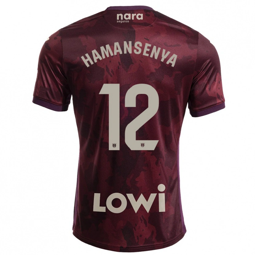 Danxen Men David Hamansenya #12 Burgundy White Away Jersey 2025/26 T-Shirt