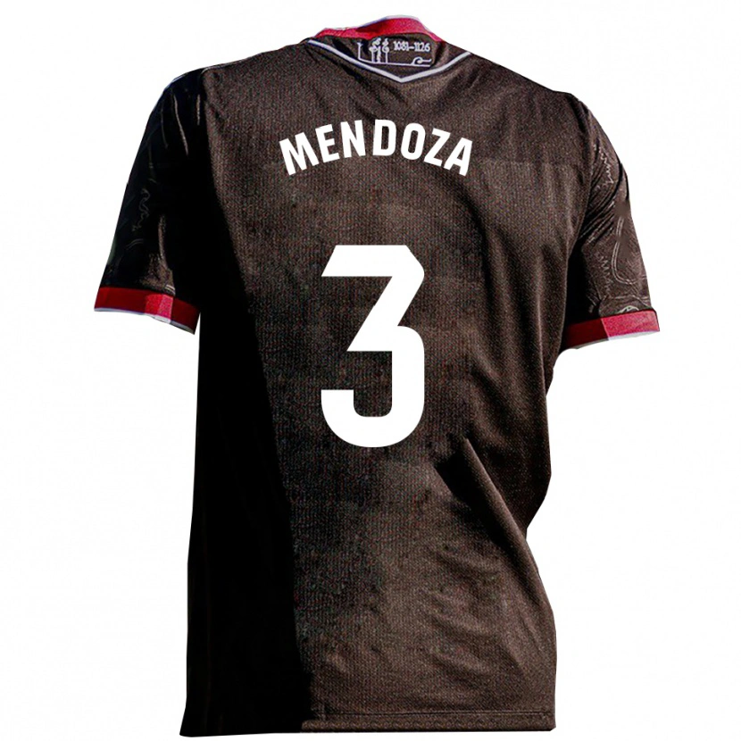 Danxen Men Edu Mendoza #3 Black Red Away Jersey 2025/26 T-Shirt