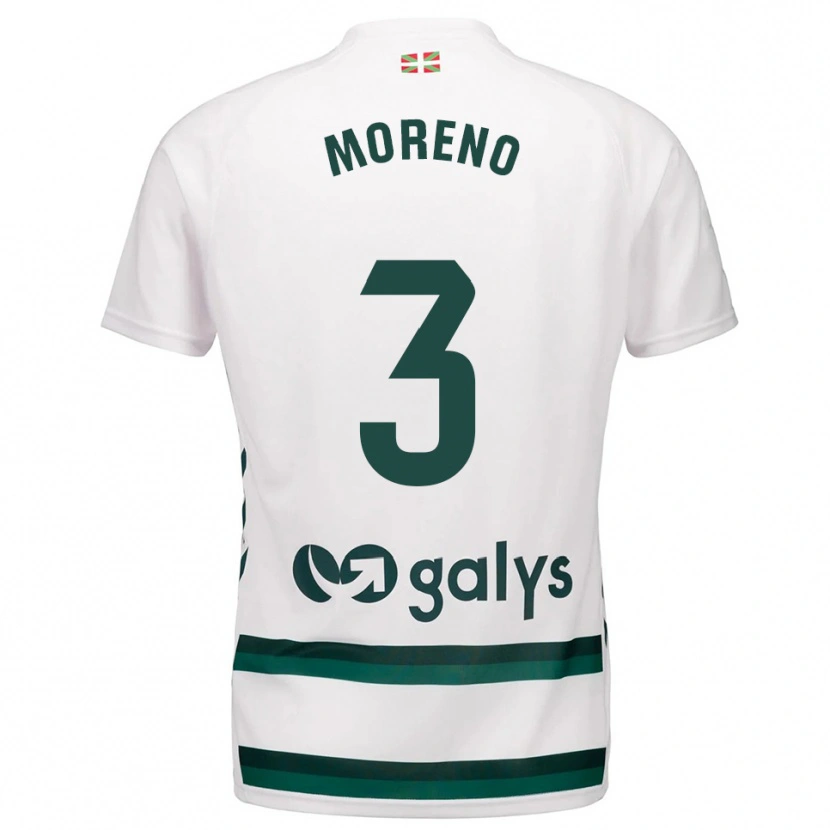 Danxen Men Marco Moreno #3 White Green Away Jersey 2025/26 T-Shirt