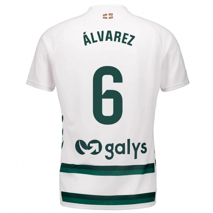 Danxen Men Sergio Álvarez #6 White Green Away Jersey 2025/26 T-Shirt