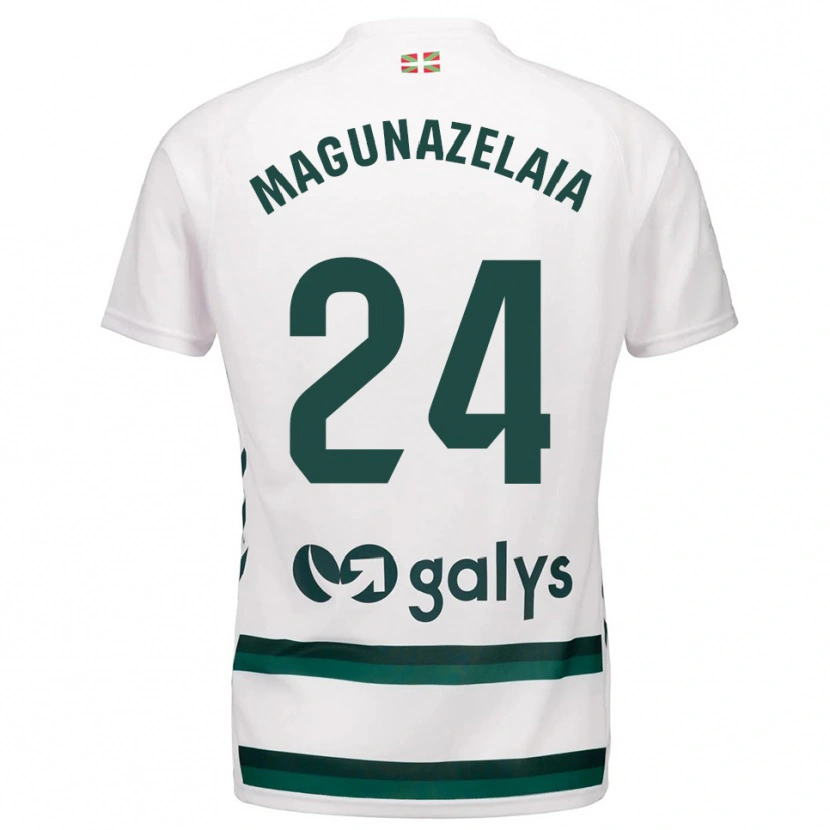 Danxen Men Jon Magunazelaia #24 White Green Away Jersey 2025/26 T-Shirt