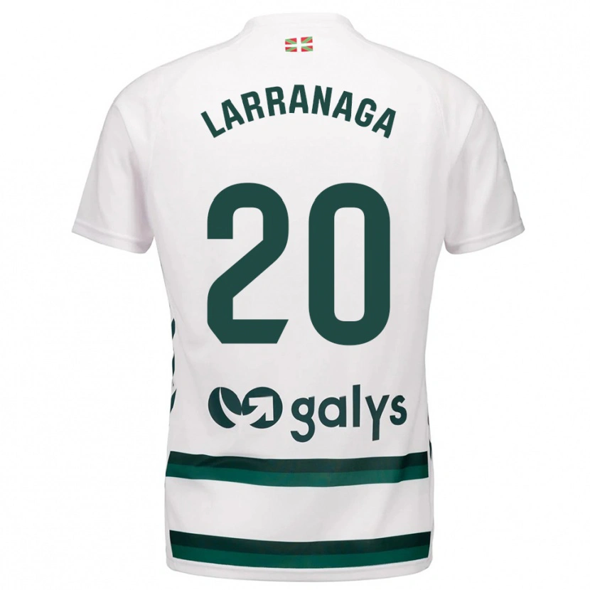 Danxen Men Aitor Larrañaga #20 White Green Away Jersey 2025/26 T-Shirt