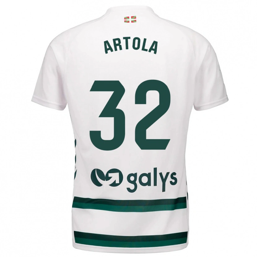 Danxen Men Iurgi Artola #32 White Green Away Jersey 2025/26 T-Shirt