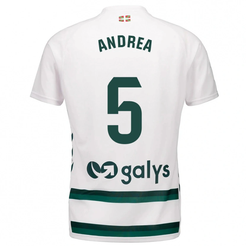 Danxen Men Andrea Sierra Larrauri #5 White Green Away Jersey 2025/26 T-Shirt