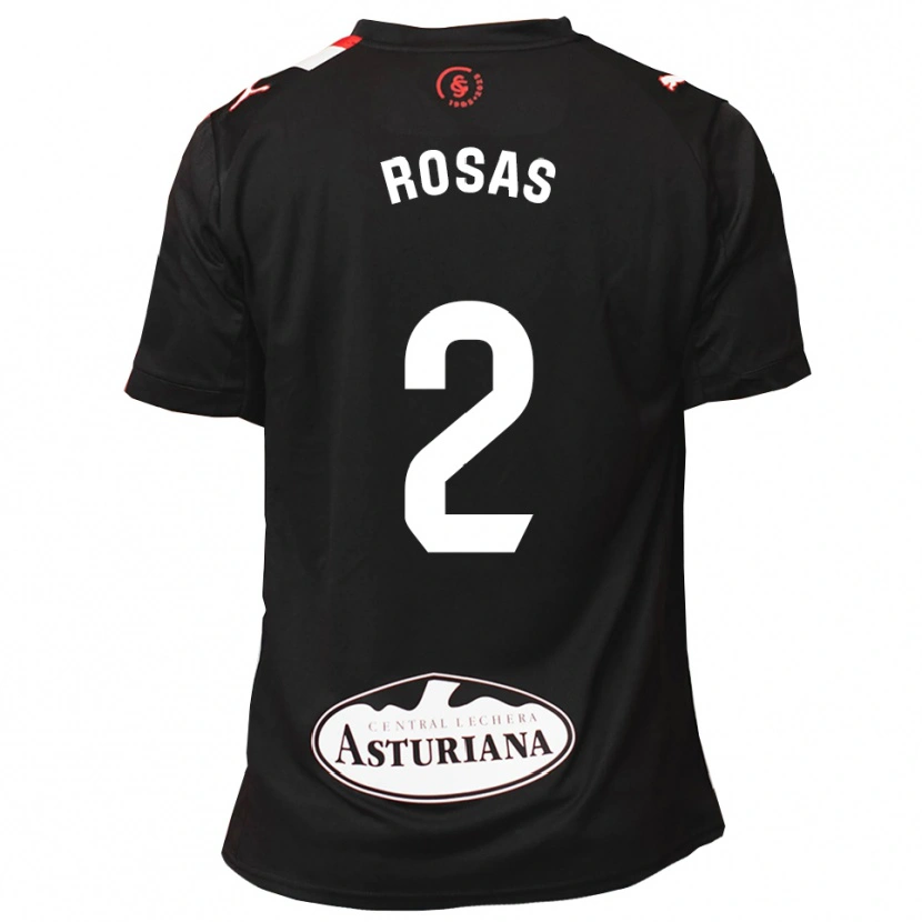 Danxen Men Guille Rosas #2 Black White Away Jersey 2025/26 T-Shirt