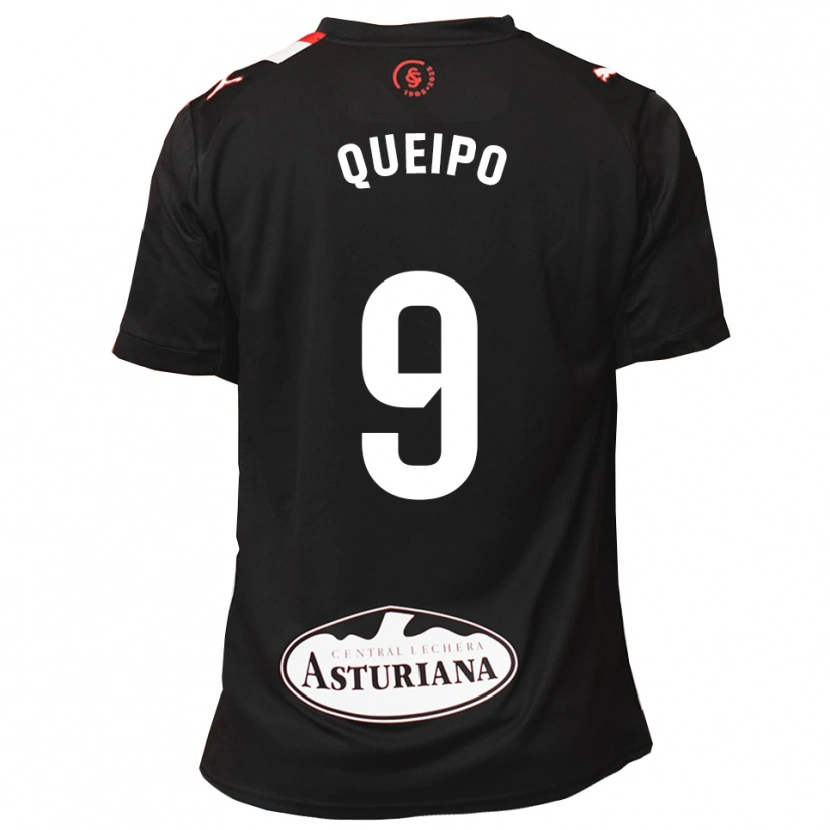 Danxen Men Dani Queipo #9 Black White Away Jersey 2025/26 T-Shirt