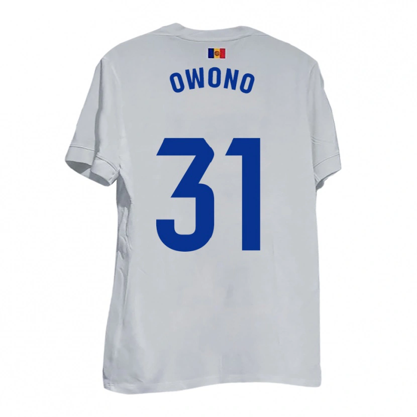 Danxen Men Jesús Owono #31 White Blue Yellow Away Jersey 2025/26 T-Shirt