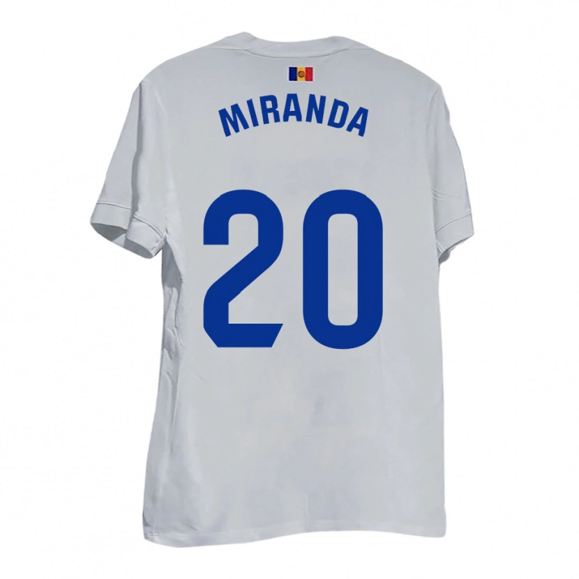 Danxen Men Pau Miranda #20 White Blue Yellow Away Jersey 2025/26 T-Shirt