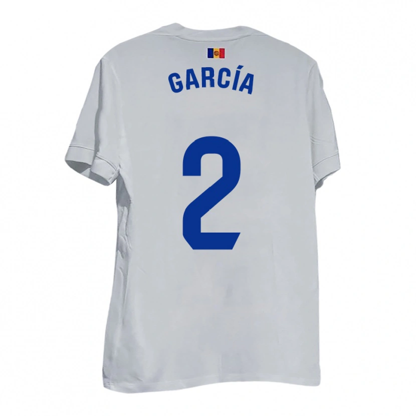Danxen Men Cerni García #2 White Blue Yellow Away Jersey 2025/26 T-Shirt
