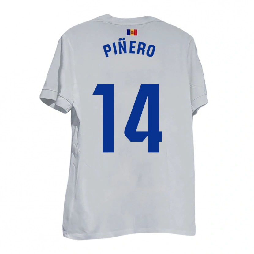 Danxen Men Roger Piñero #14 White Blue Yellow Away Jersey 2025/26 T-Shirt