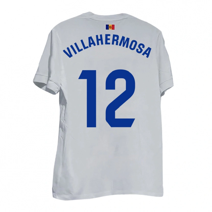 Danxen Men Dani Villahermosa #12 White Blue Yellow Away Jersey 2025/26 T-Shirt
