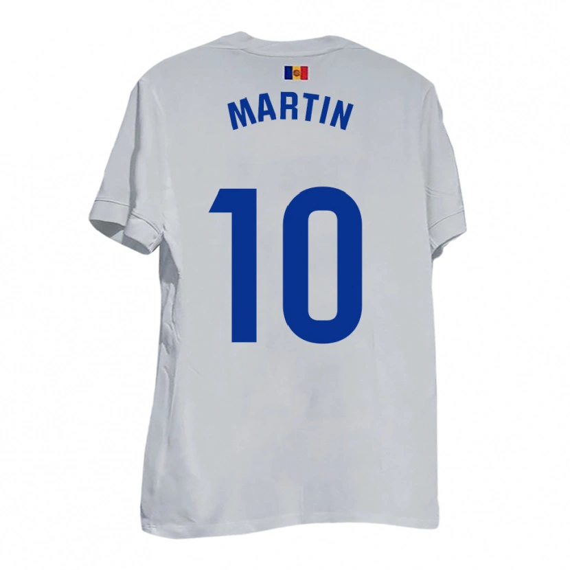 Danxen Men Álvaro Martín #10 White Blue Yellow Away Jersey 2025/26 T-Shirt