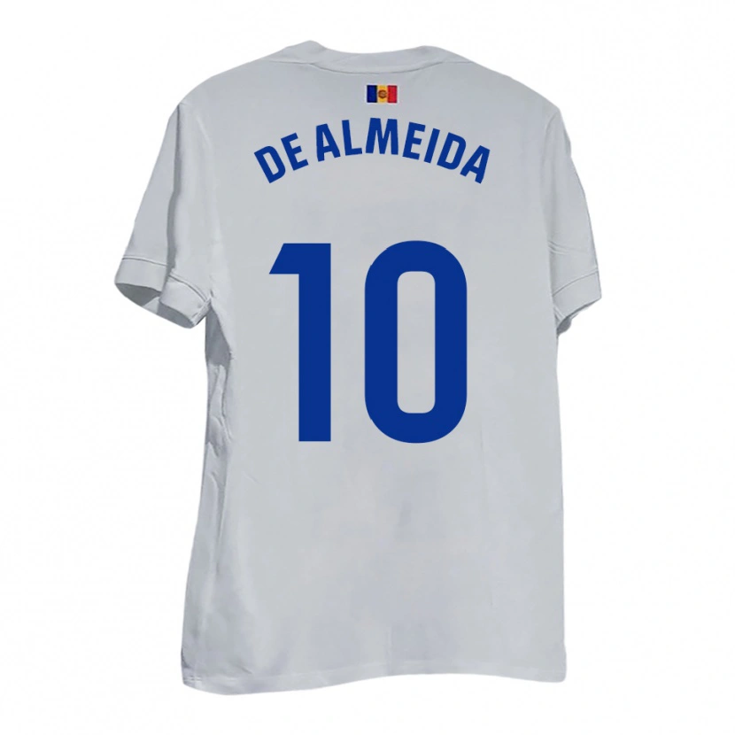 Danxen Men Tomás De Almeida #10 White Blue Yellow Away Jersey 2025/26 T-Shirt