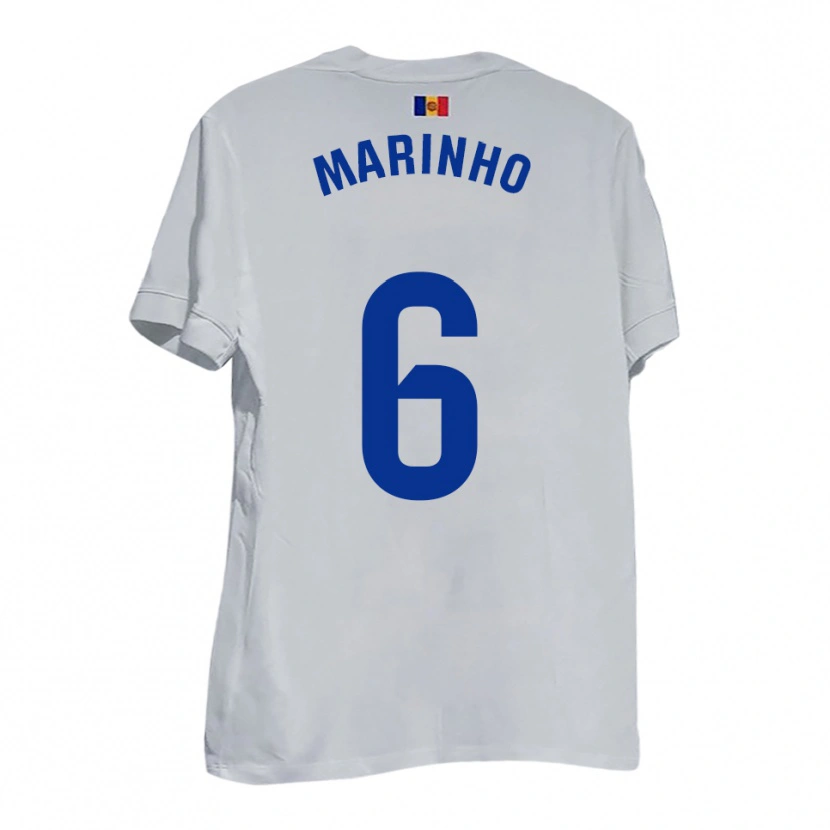 Danxen Men Tozé Marinho #6 White Blue Yellow Away Jersey 2025/26 T-Shirt