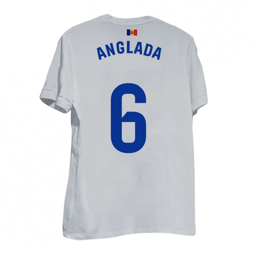 Danxen Men Manel Anglada #6 White Blue Yellow Away Jersey 2025/26 T-Shirt