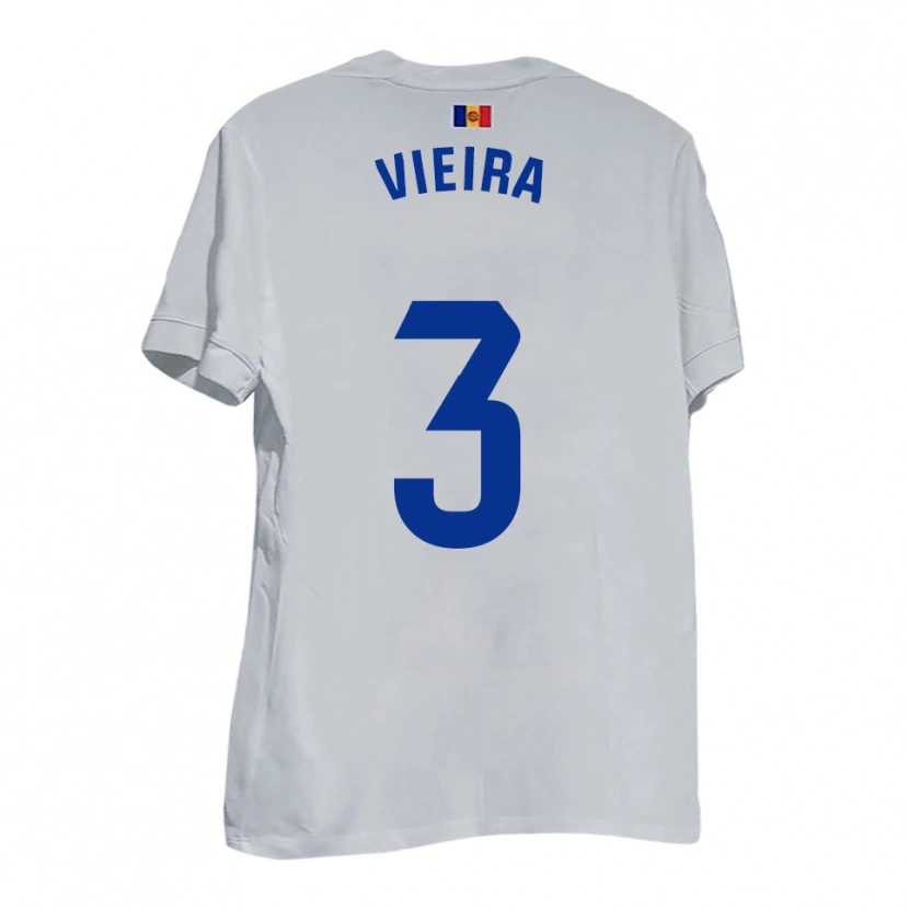 Danxen Men Daniel Vieira #3 White Blue Yellow Away Jersey 2025/26 T-Shirt